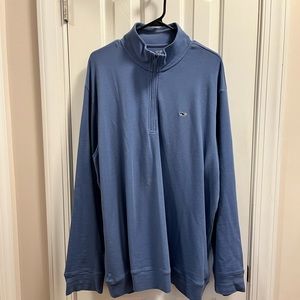 Men’s Vineyard Vines blue quarter zip sweater XXL